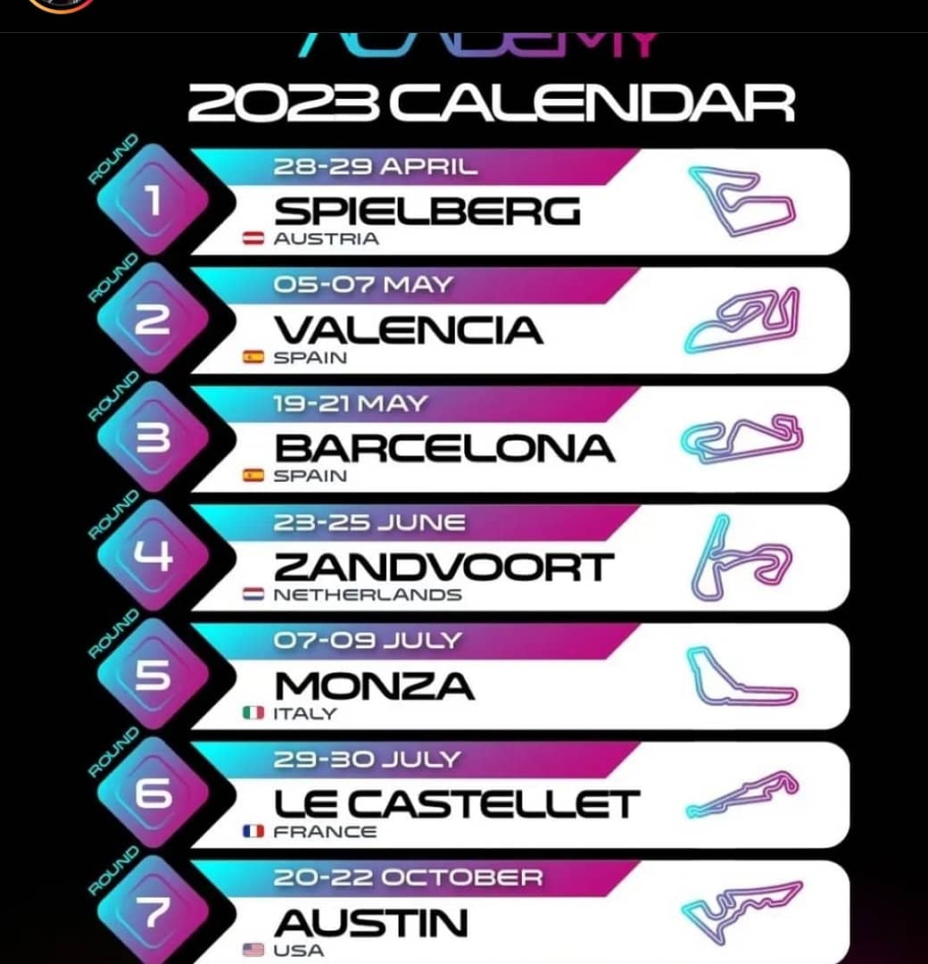 04 Calendario F1 Academy